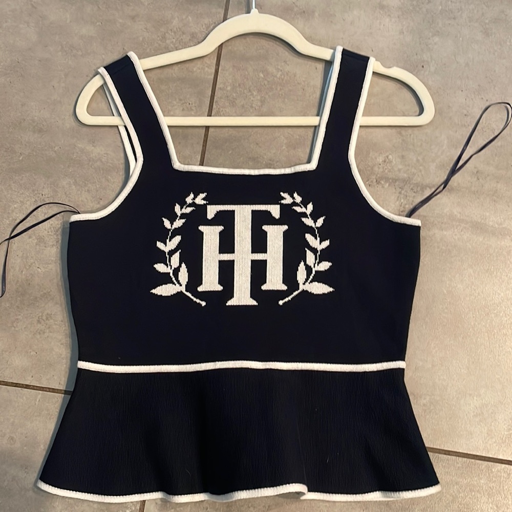 Tommy Hilfiger navy blue knit top